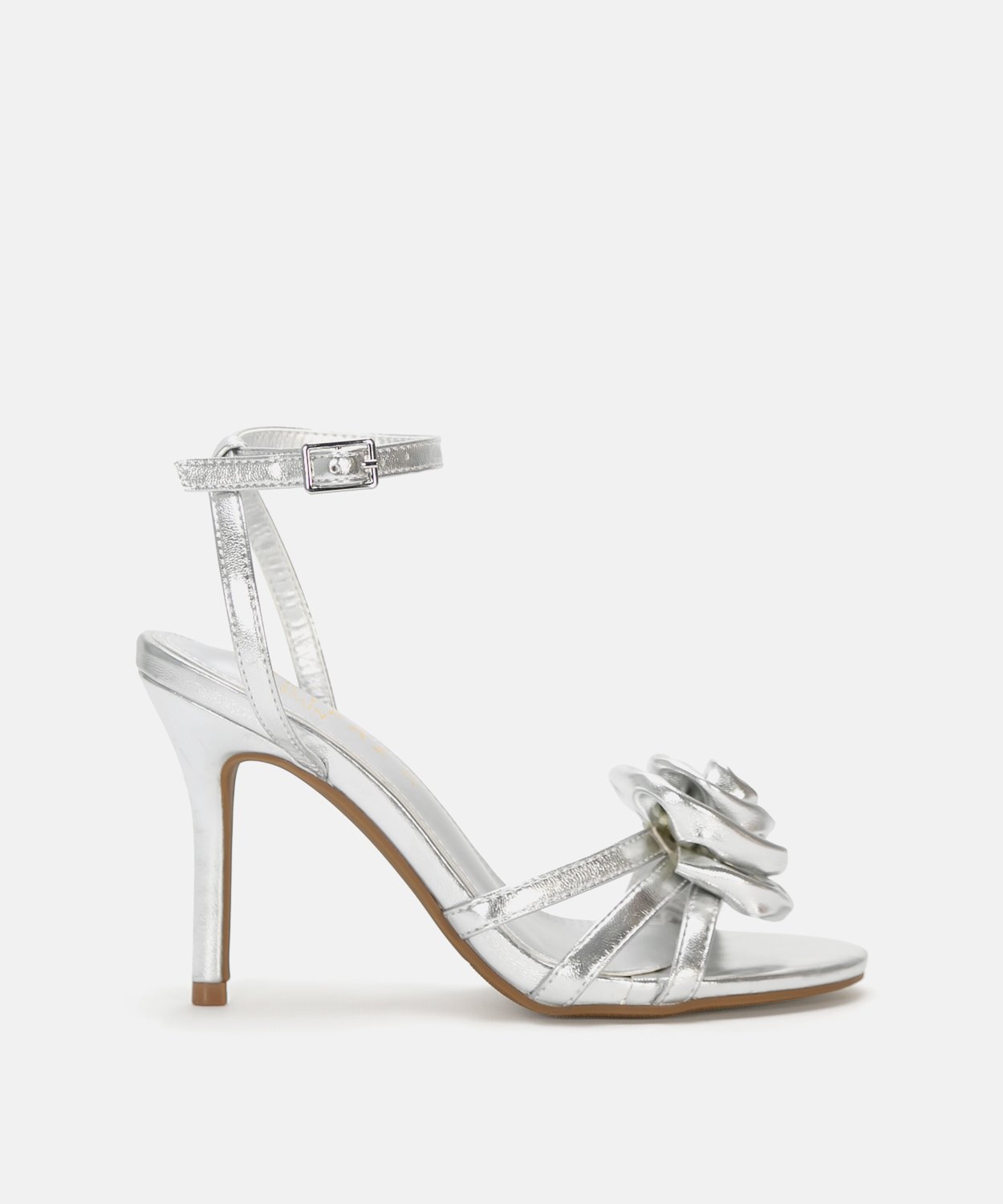 Sandalia tac&oacute;n flor